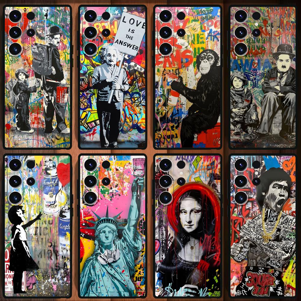 Phone Cases Samsung S25 Ultra - Custodia per telefono Banksy Graffiti Art