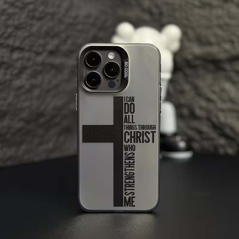 Phone Cases Iphone 16 Pro Max - Cover Anti-Impronta a Croce con Design