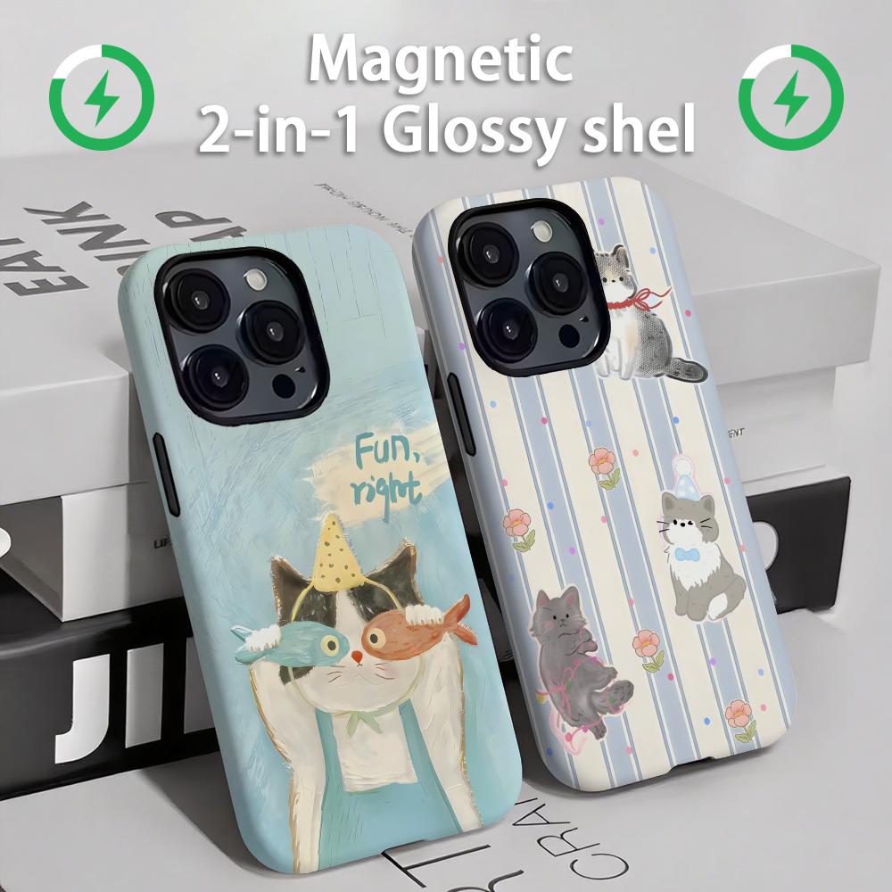 Phone Cases Iphone 16 Pro Max - Custodia per telefono con gatti e