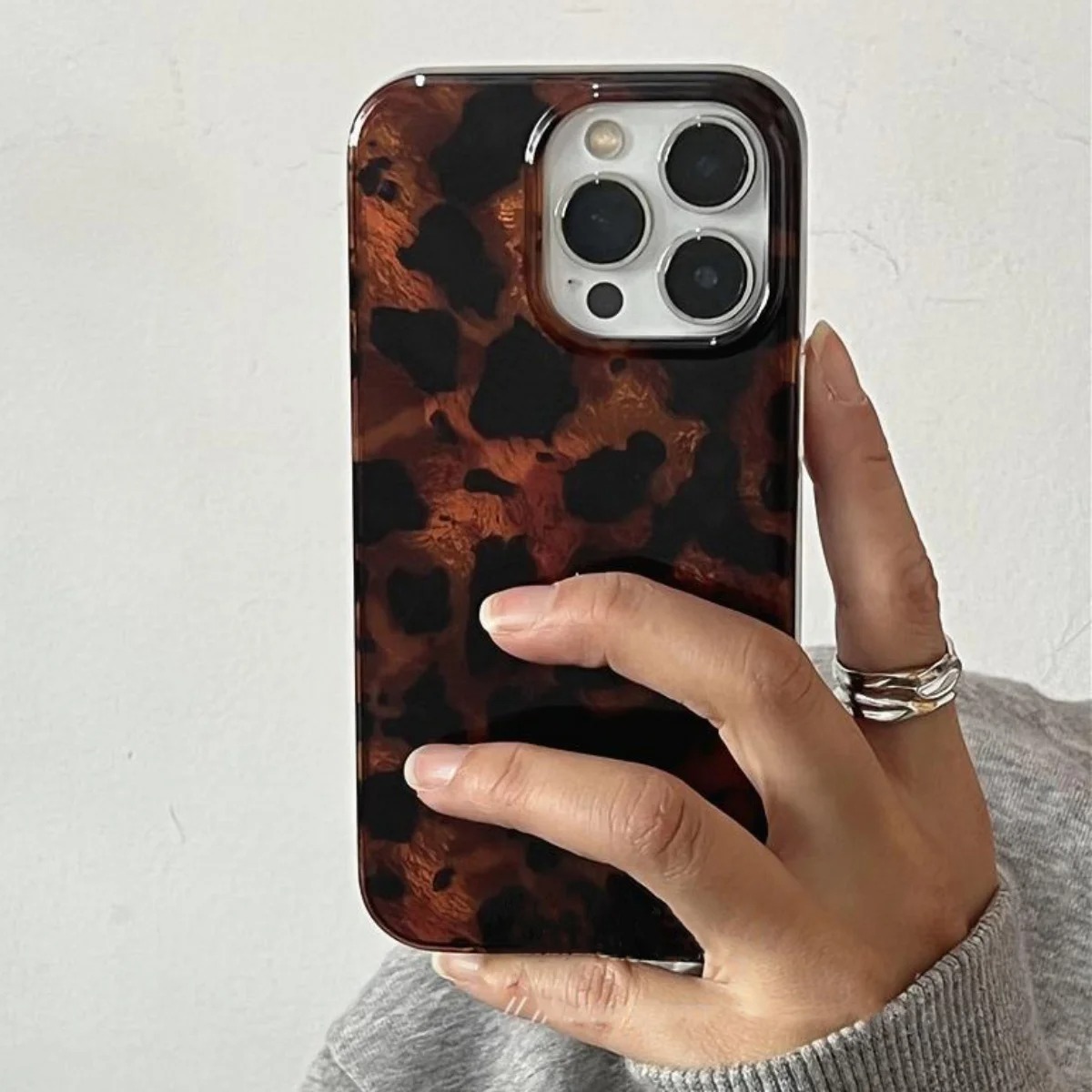 Phone Cases Protective - Custodia per telefono con texture ambra