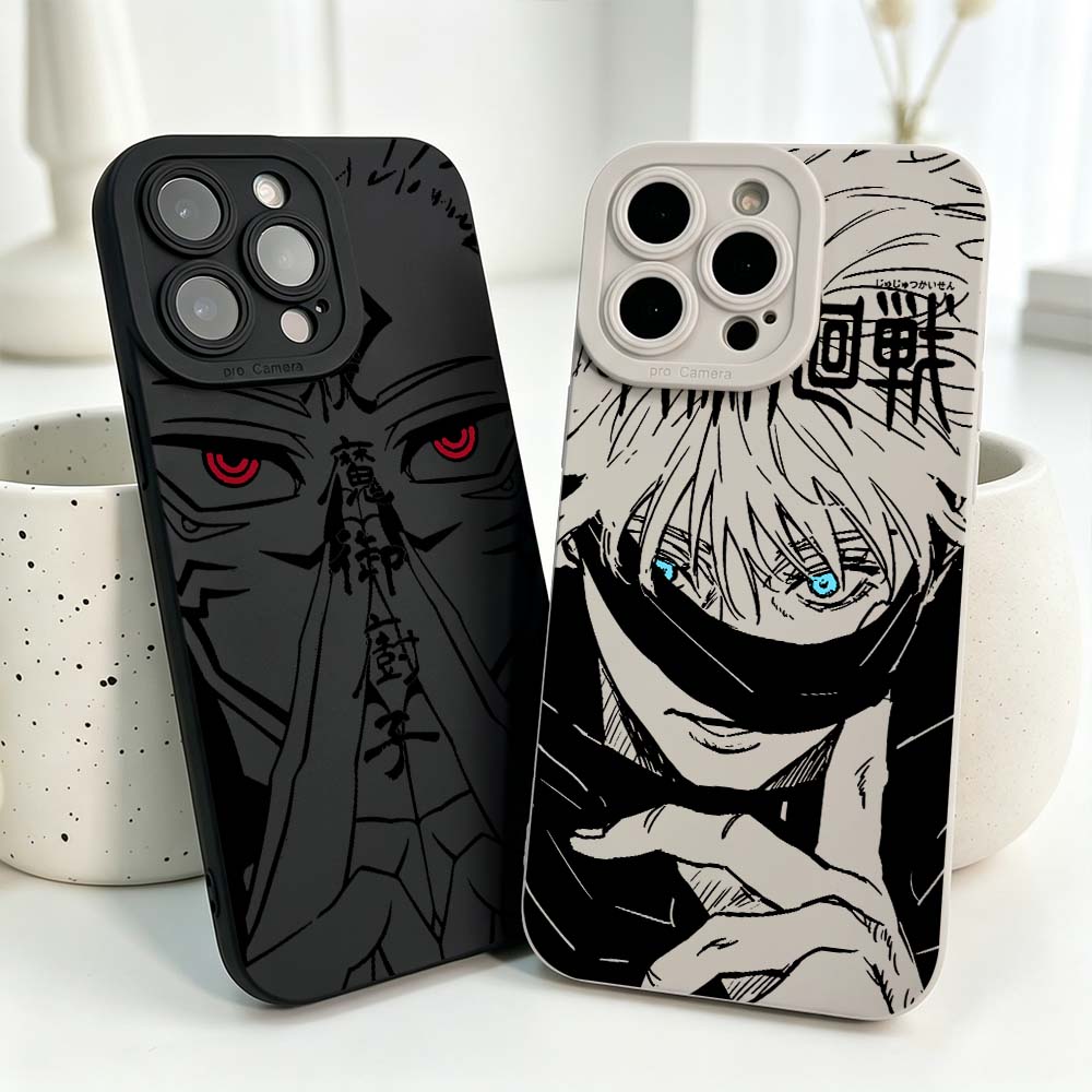 Phone Cases Iphone 16 Pro Max - Cover in Silicone Anime Jujutsu Kaisen