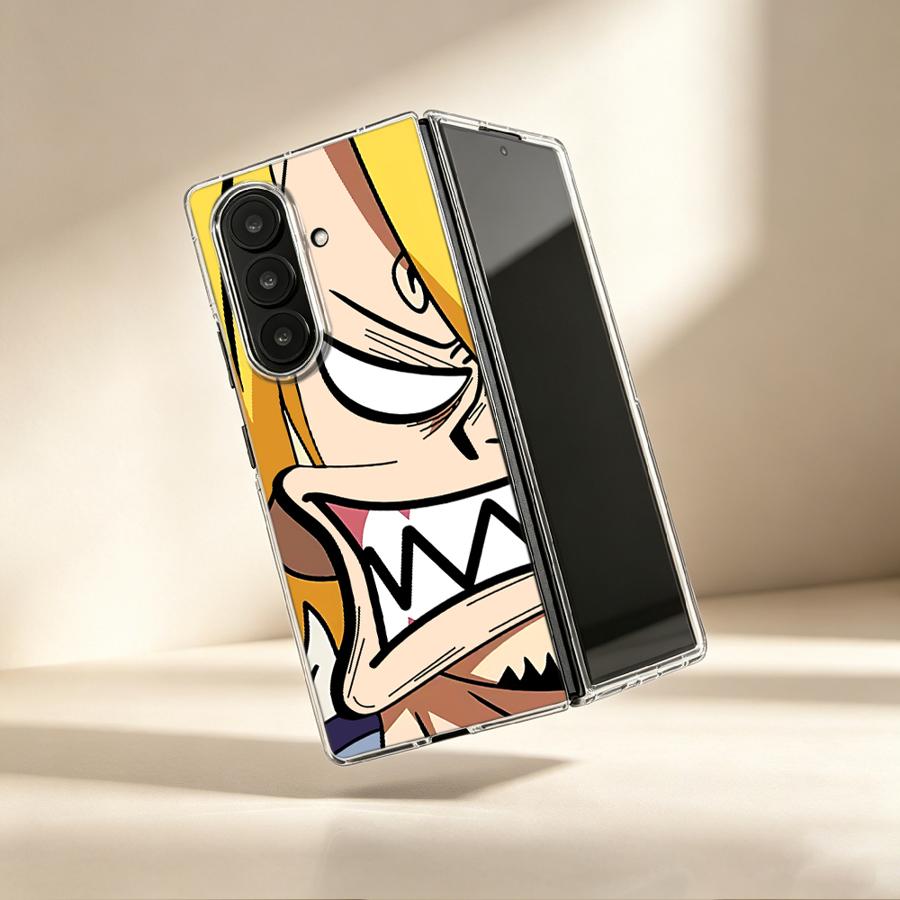 Phone Cases Z Fold 5 - Cover Trasparente Morbida Angry Sanji Anime
